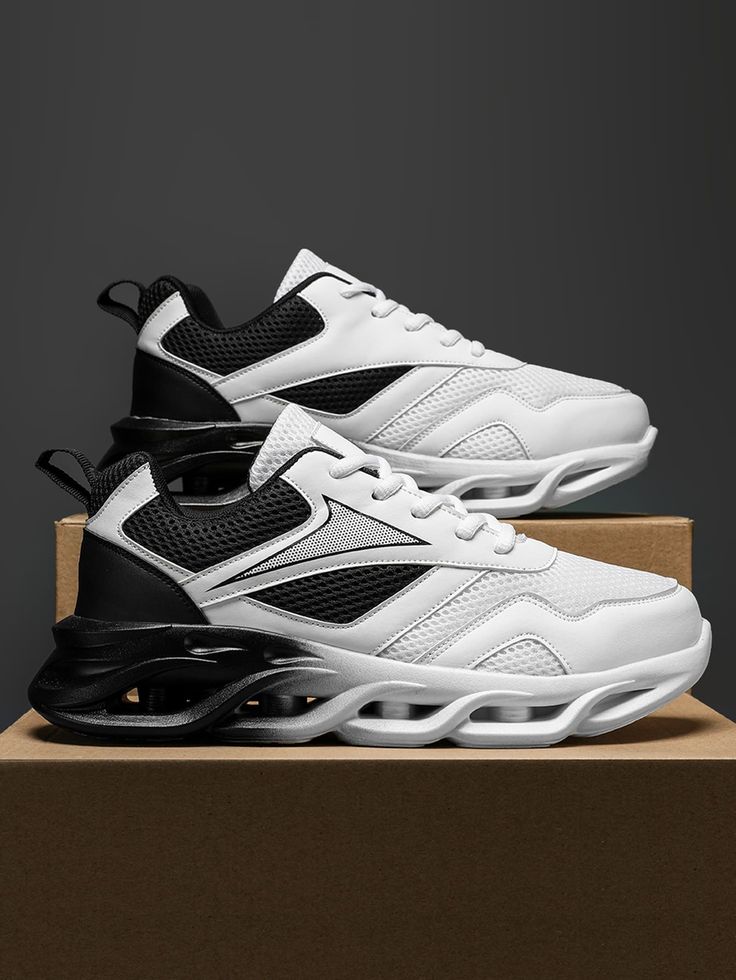 men ombre lace up front running shoes